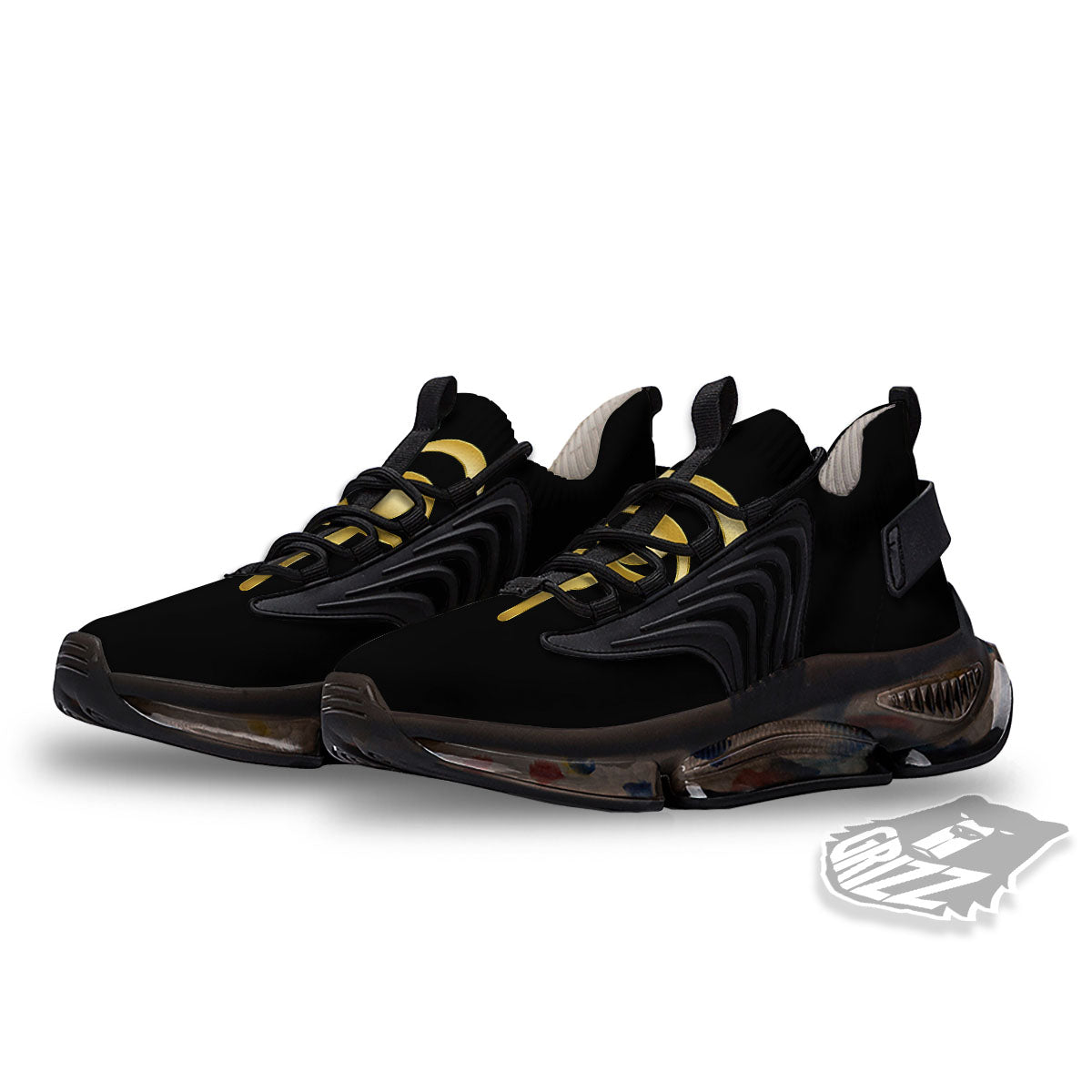 Symbol Eye Of Horus Print Black Gym Shoes-grizzshop