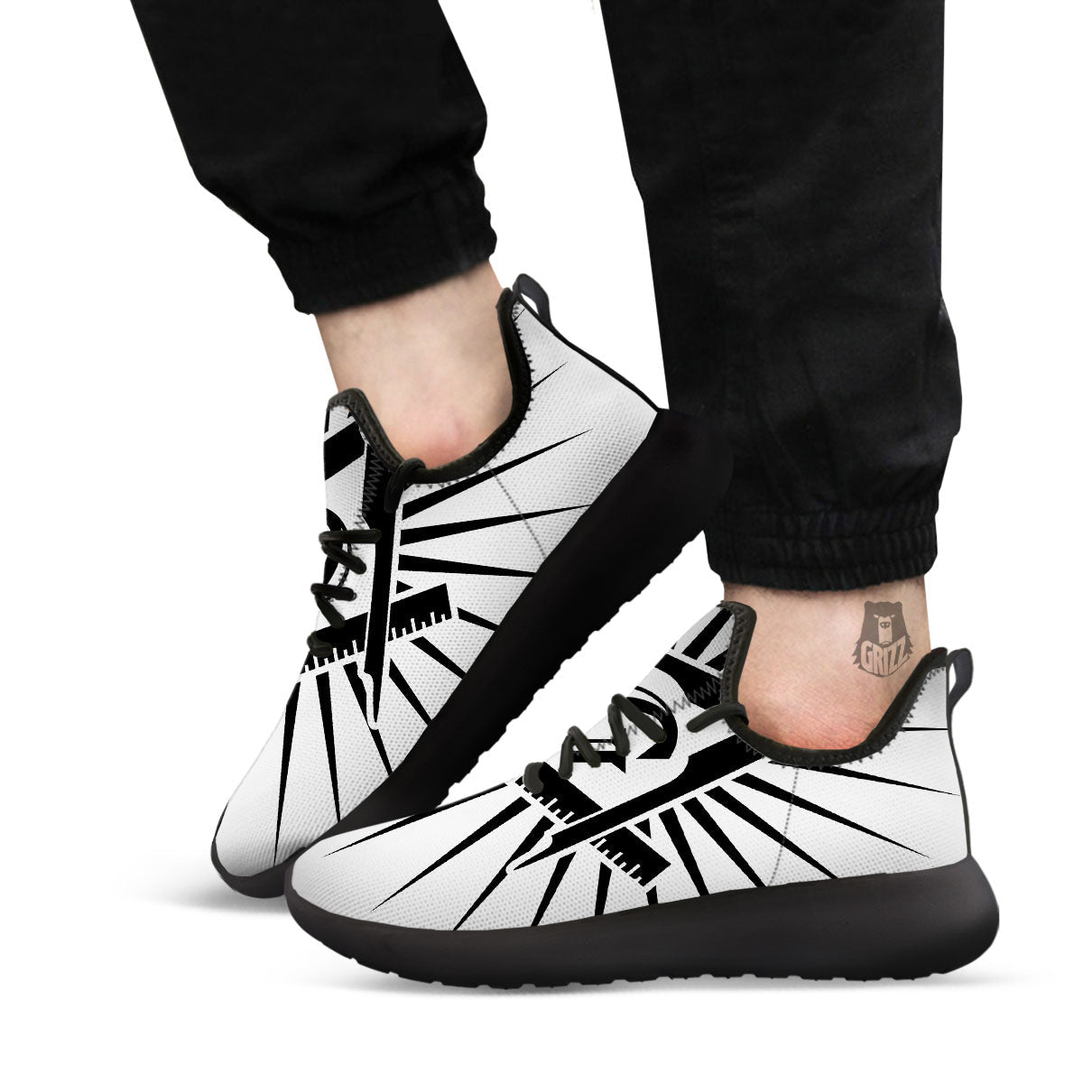 Symbol Freemasonry Print Black Athletic Shoes-grizzshop