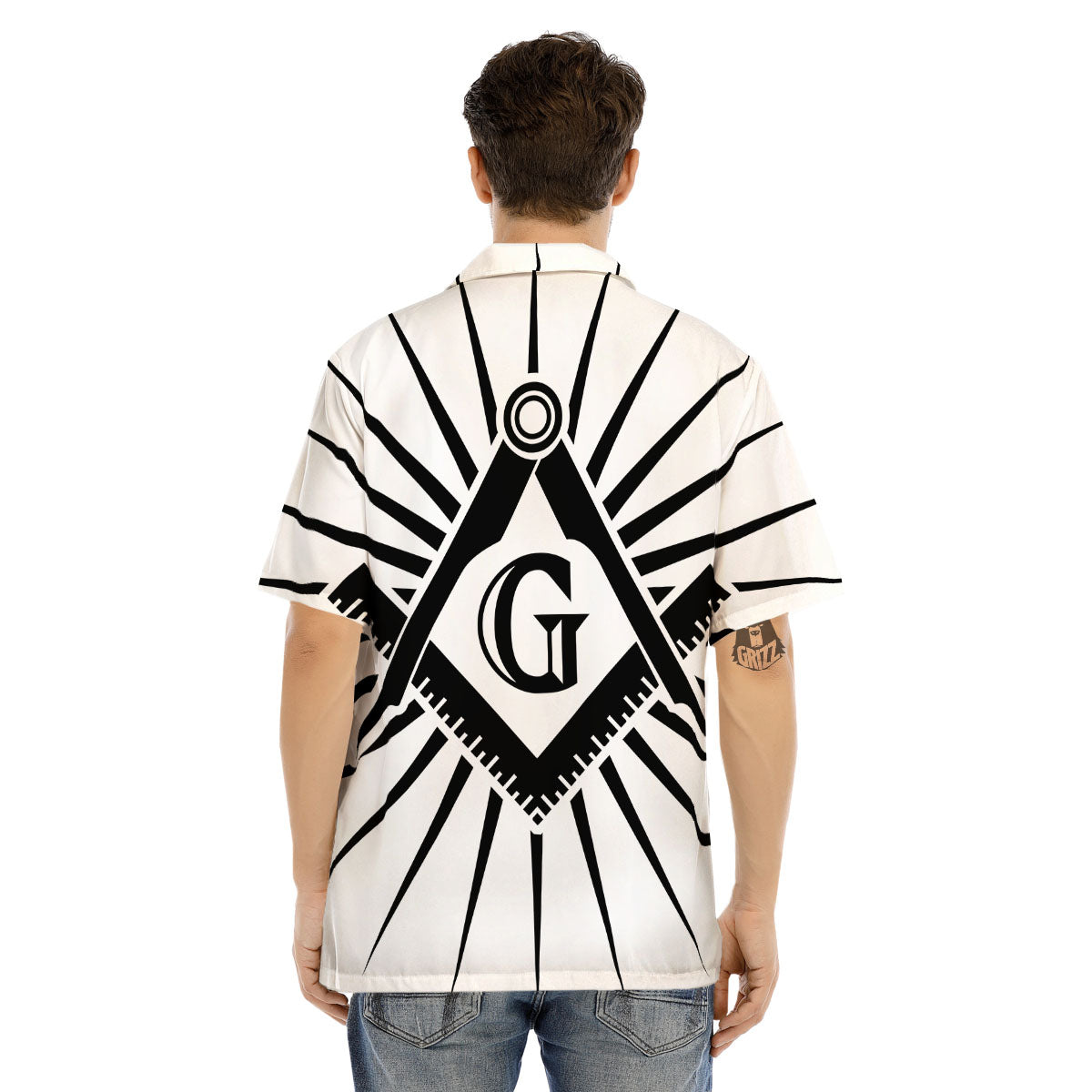 Symbol Freemasonry Print Men's Hawaiian Shirt-grizzshop