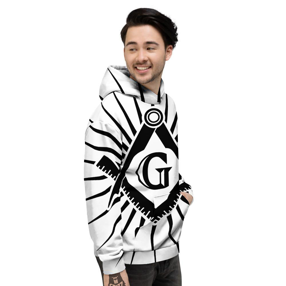 Symbol Freemasonry Print Men's Hoodie-grizzshop
