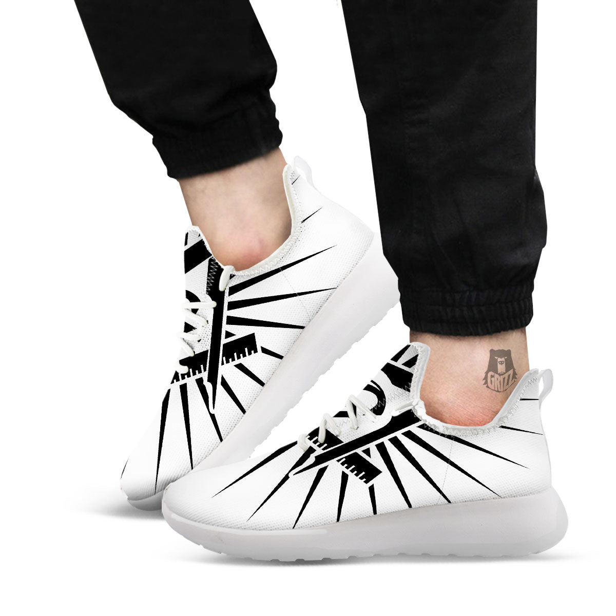 Symbol Freemasonry Print White Athletic Shoes-grizzshop