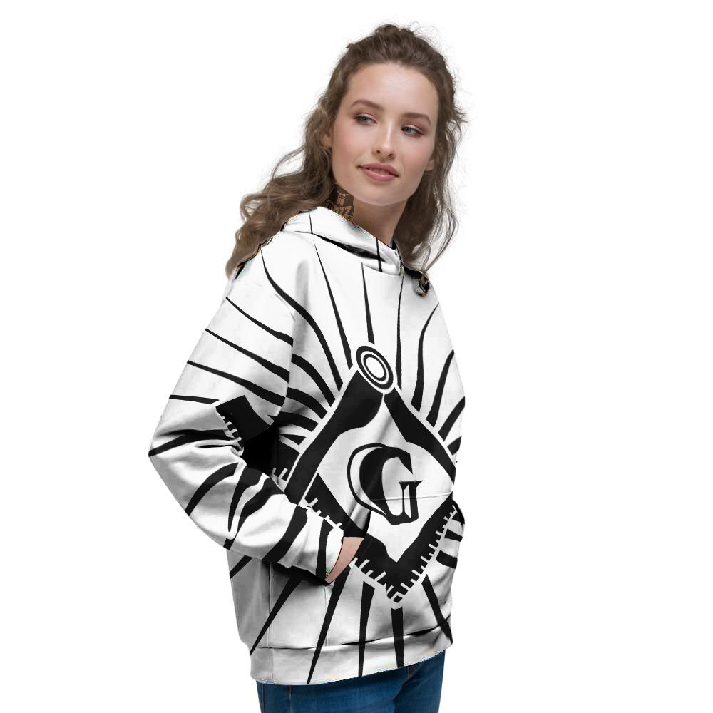 Symbol Freemasonry Print Women's Hoodie-grizzshop