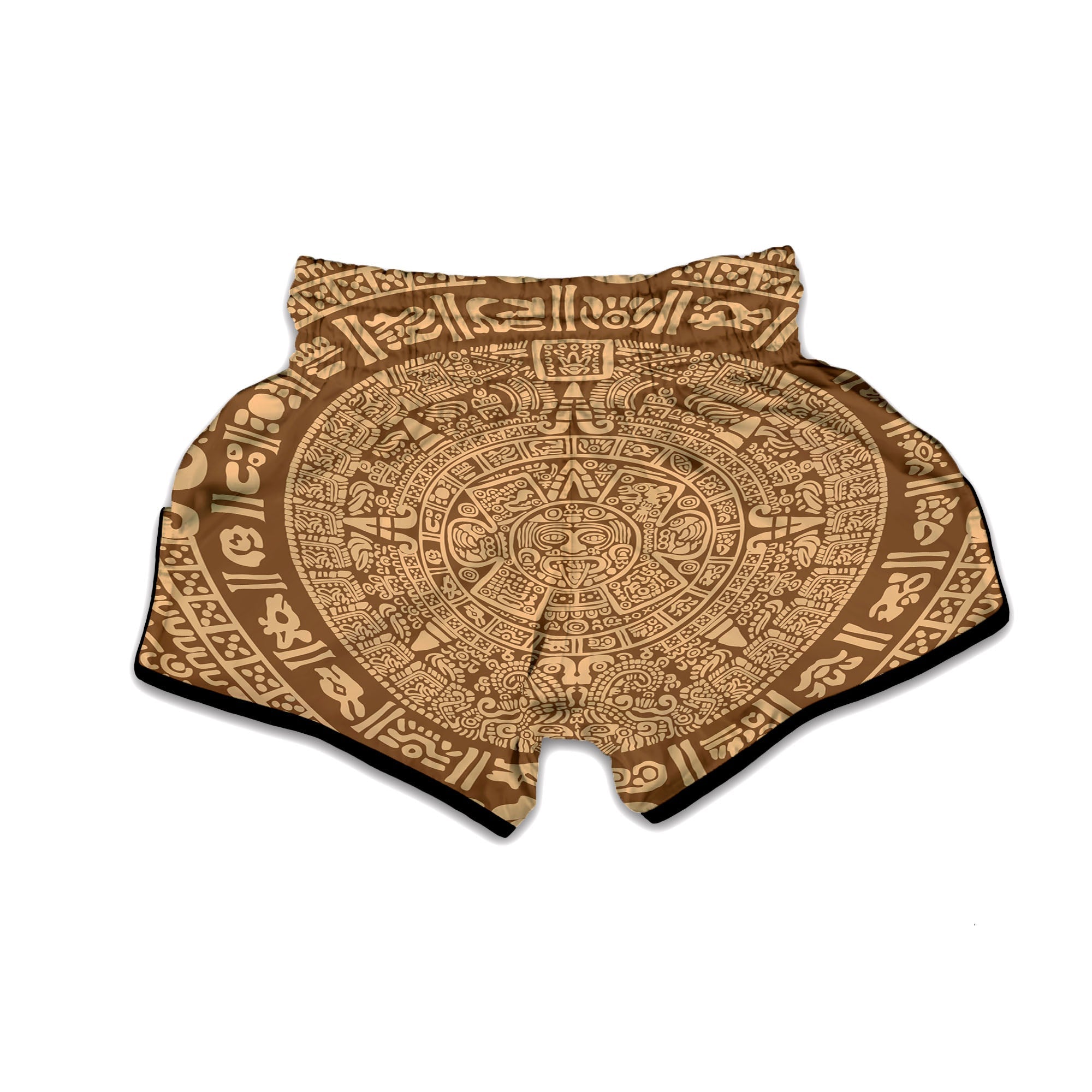 Symbol Mayan Print Muay Thai Boxing Shorts-grizzshop