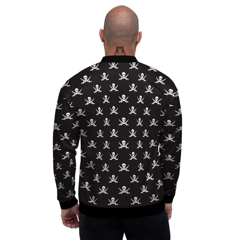 Symbol Pirate Skull Print Pattern Men's Bomber Jacket-grizzshop