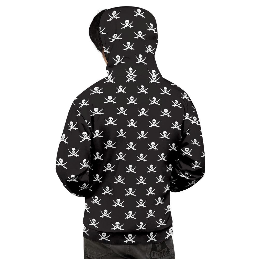 Symbol Pirate Skull Print Pattern Men's Hoodie-grizzshop