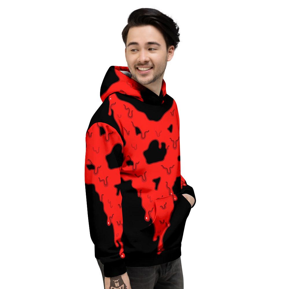 Symbol Red Pentagram Print Men's Hoodie-grizzshop