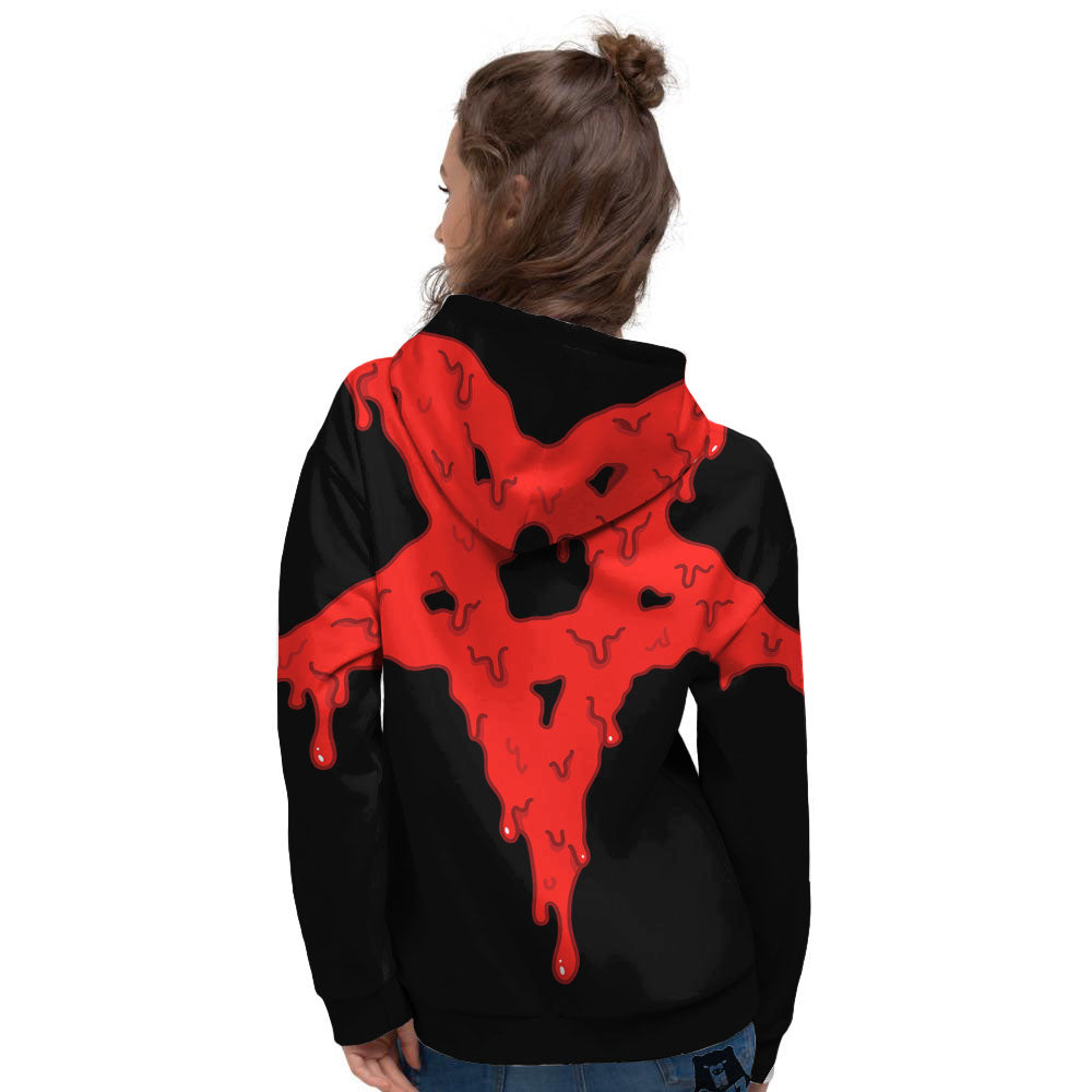 Symbol Red Pentagram Print Women's Hoodie-grizzshop