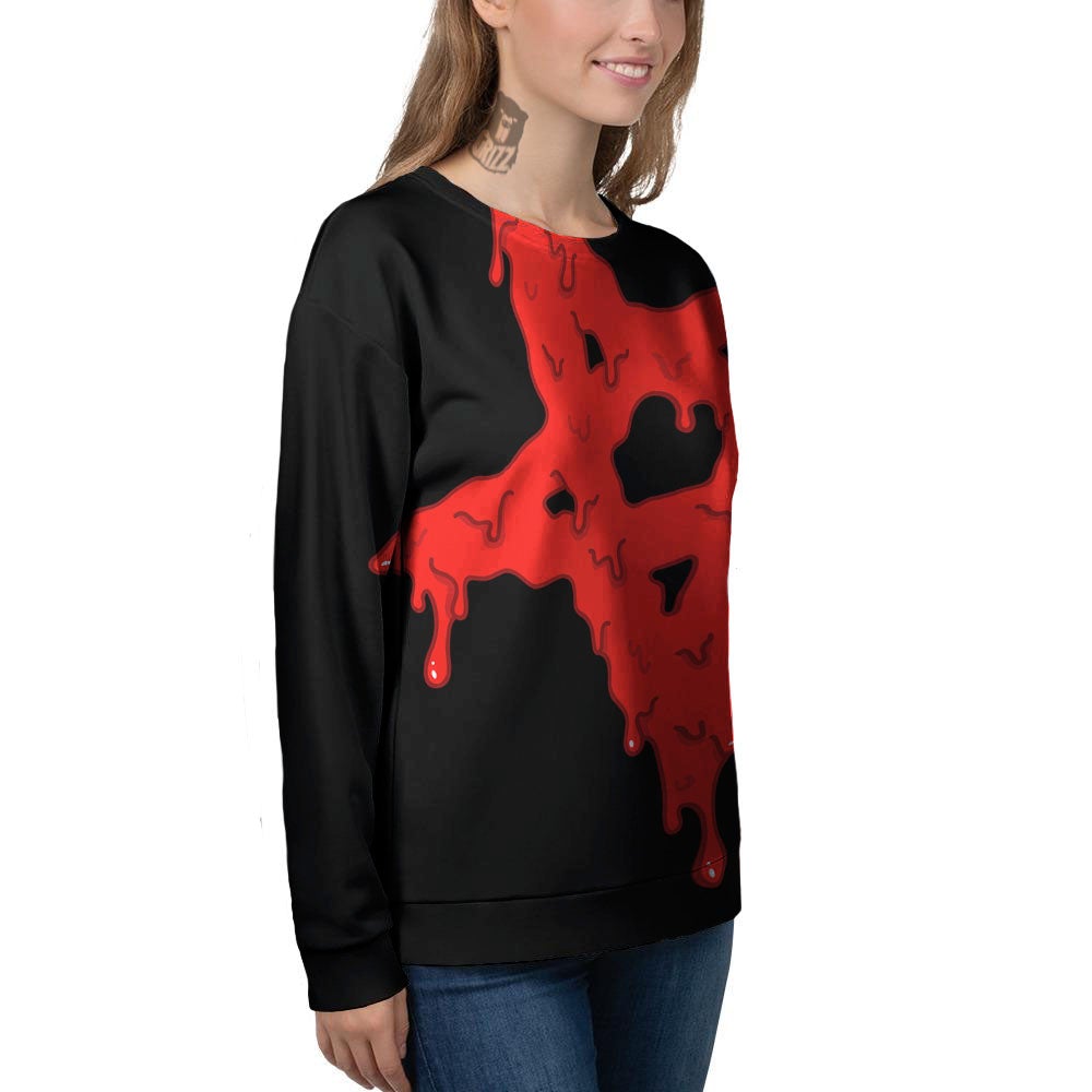 Symbol Red Pentagram Print Women's Sweatshirt-grizzshop