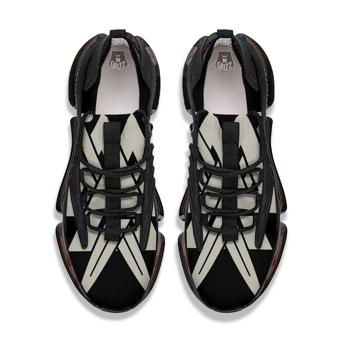 Symbol Viking Valhalla Print Black Gym Shoes-grizzshop