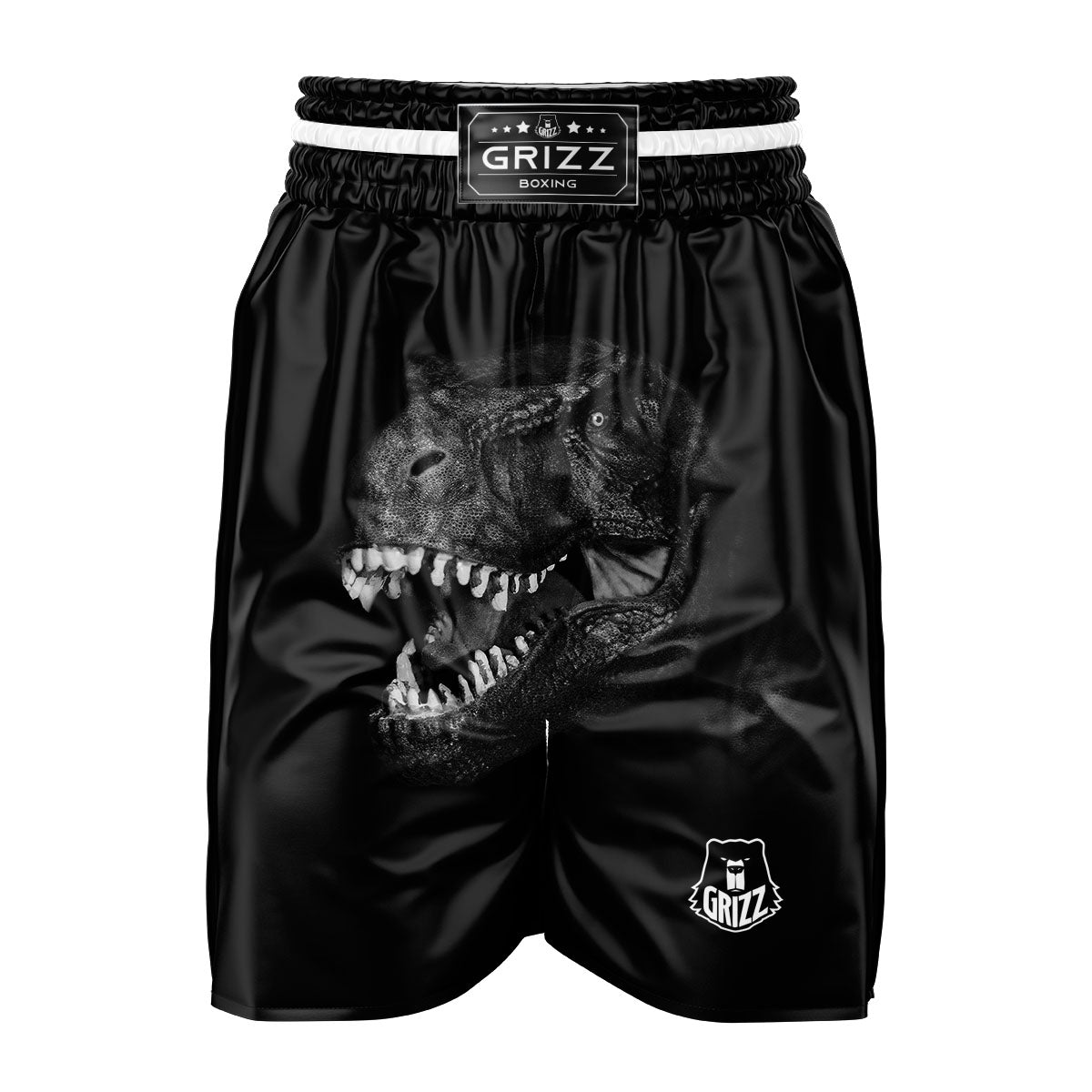 Dinosaur T-rex Graffiti Print Muay Thai Boxing Shorts main image 1