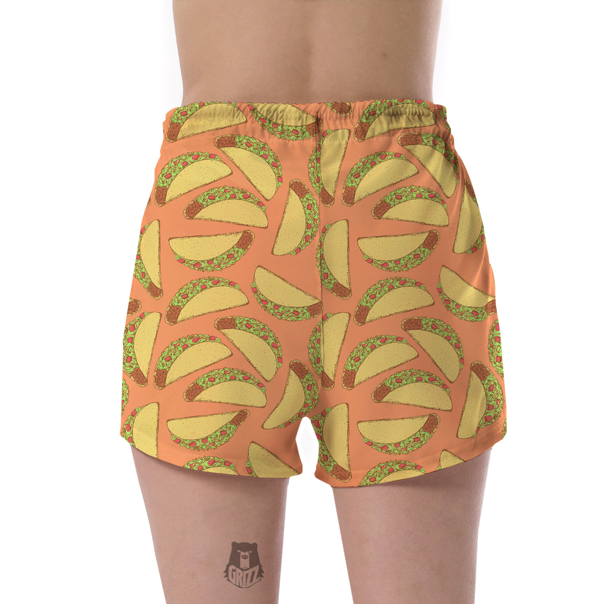 Taco Pattern Print Women's Shorts-grizzshop