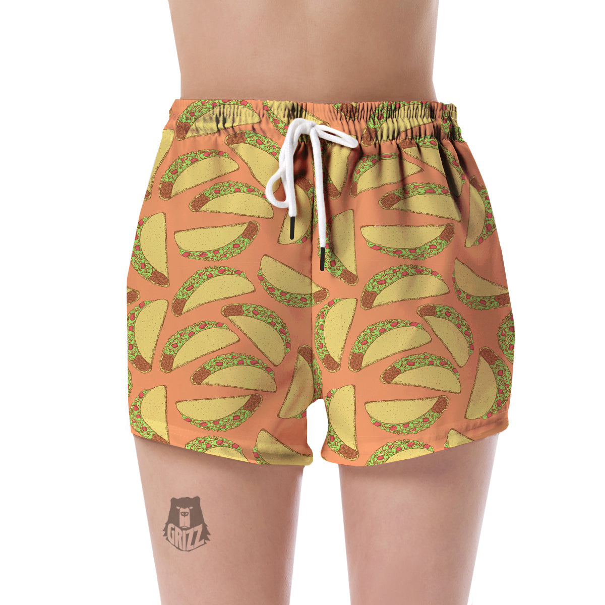 Taco Pattern Print Women's Shorts-grizzshop
