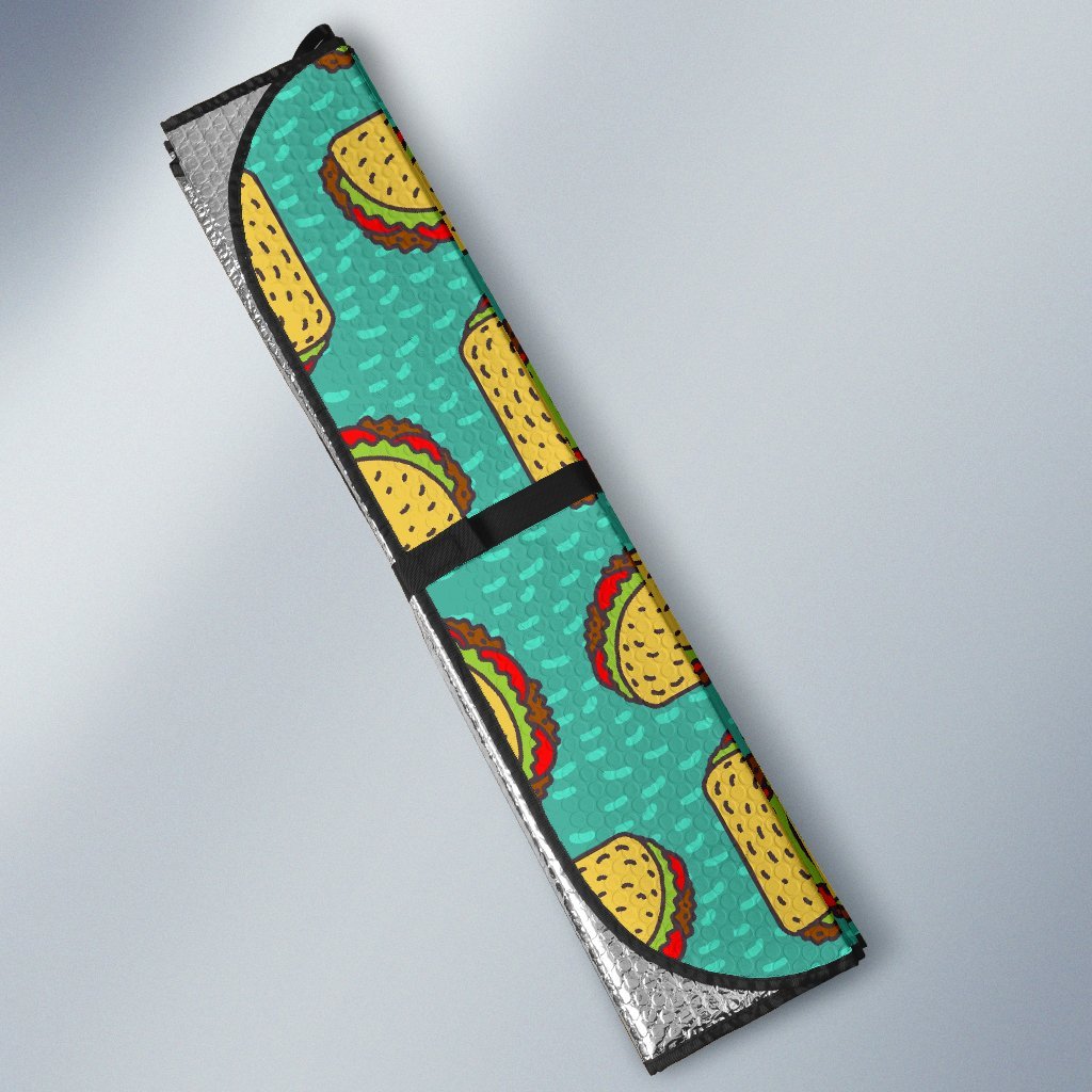 Taco Print Pattern Car Sun Shade-grizzshop