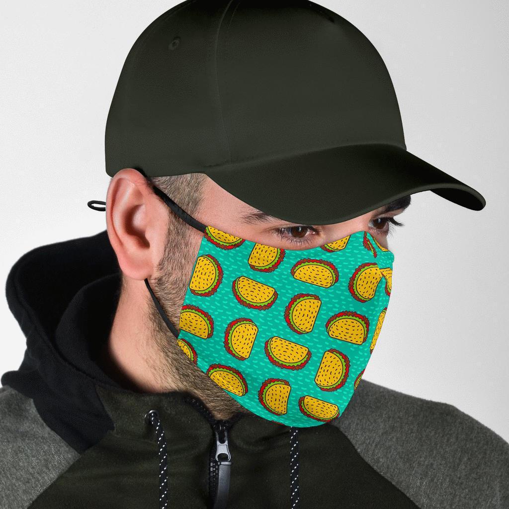 Taco Print Pattern Face Mask-grizzshop