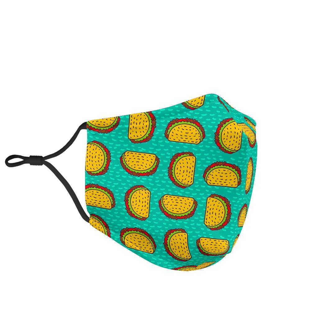 Taco Print Pattern Face Mask-grizzshop