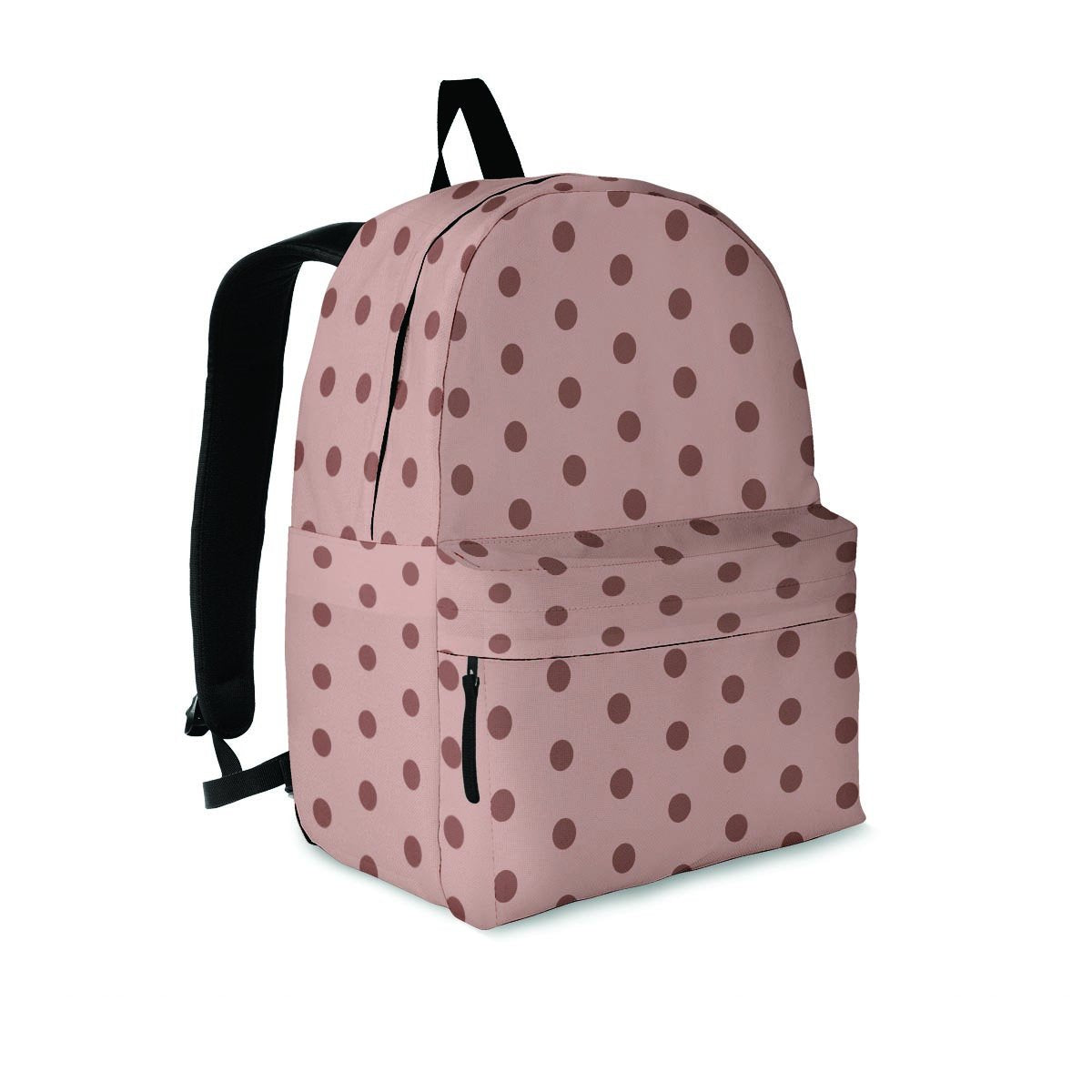 Tan Brown Polka Dot Backpack-grizzshop