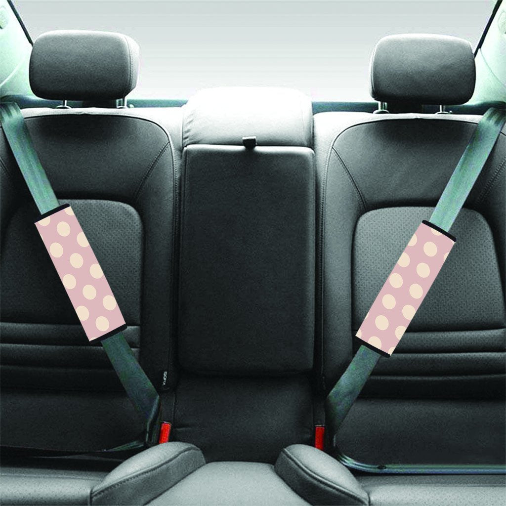 Tan Polka Dot Seat Belt Cover-grizzshop