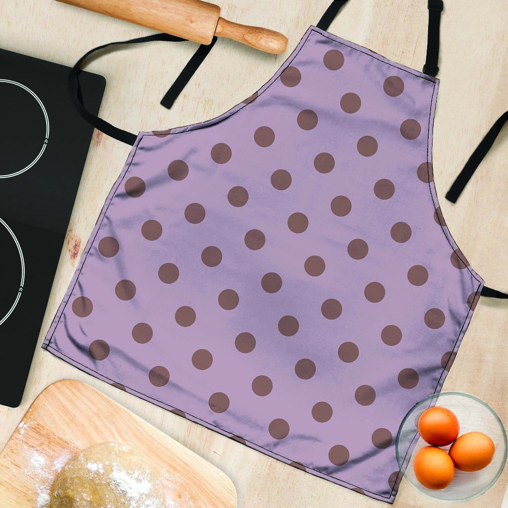 Tan And Brown Tiny Polka Dot Women's Apron-grizzshop