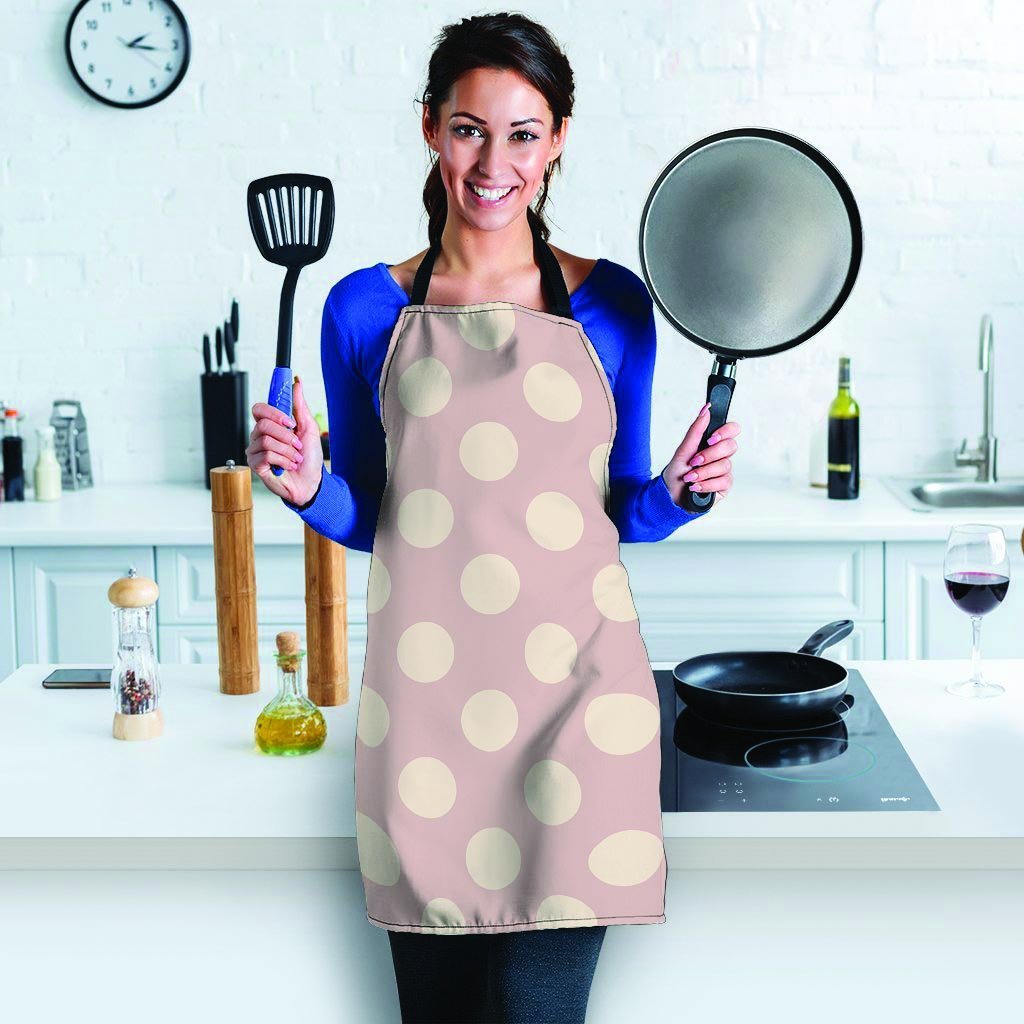 Tan Polka Dot Women's Apron-grizzshop