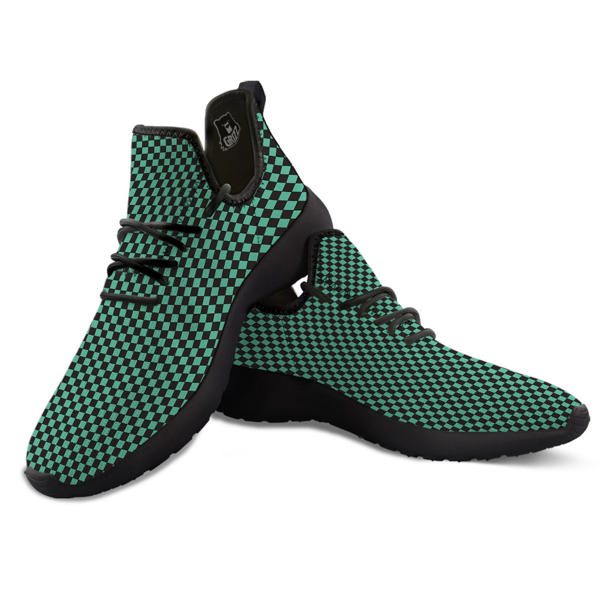 Tanjiro Print Pattern Black Athletic Shoes-grizzshop