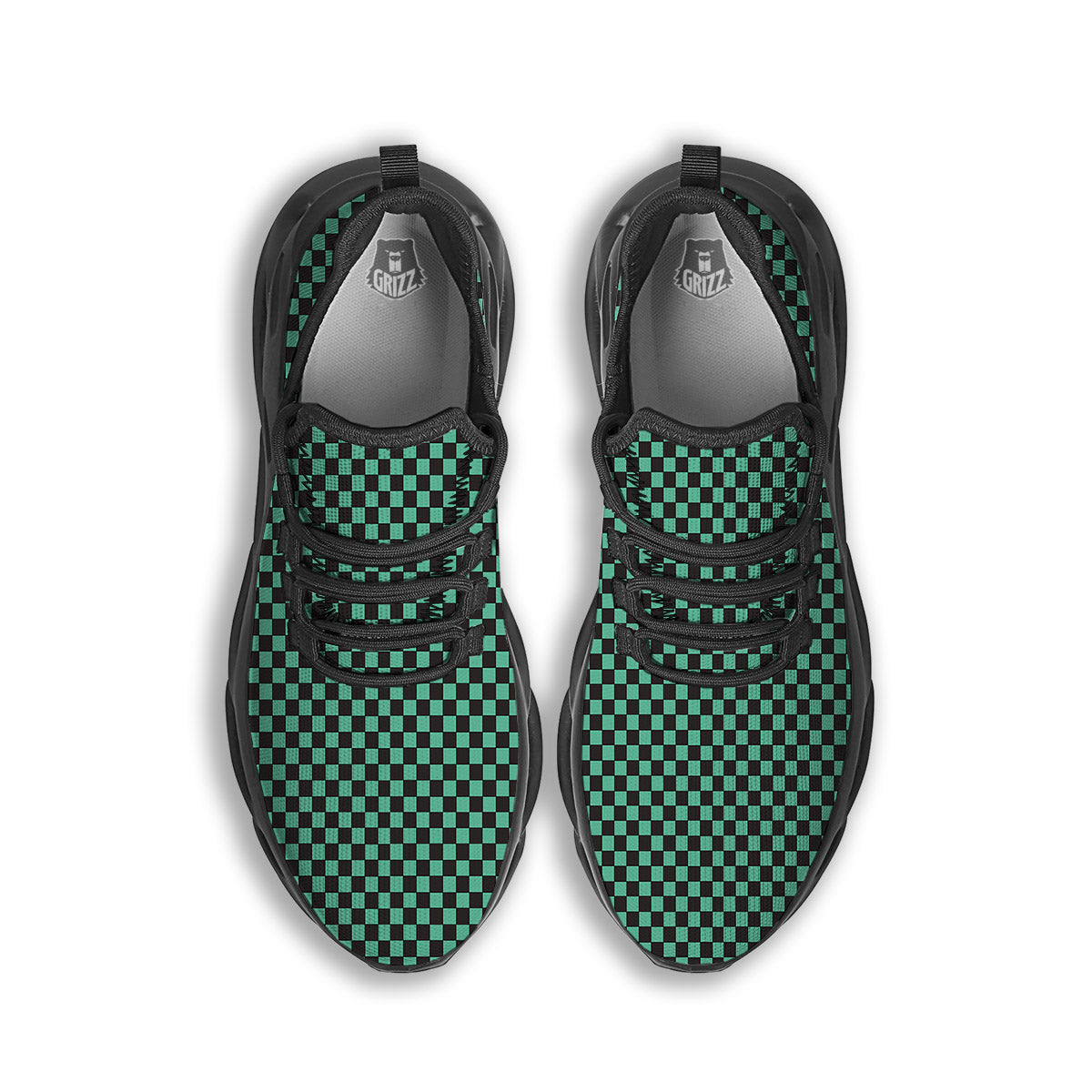 Tanjiro Print Pattern Black Running Shoes-grizzshop