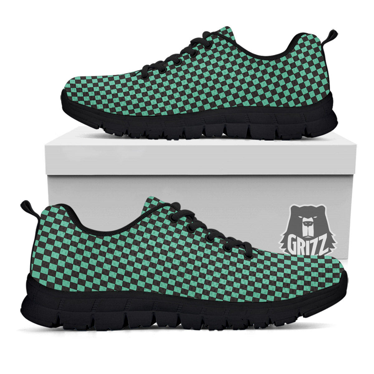 Tanjiro Print Pattern Black Sneaker-grizzshop