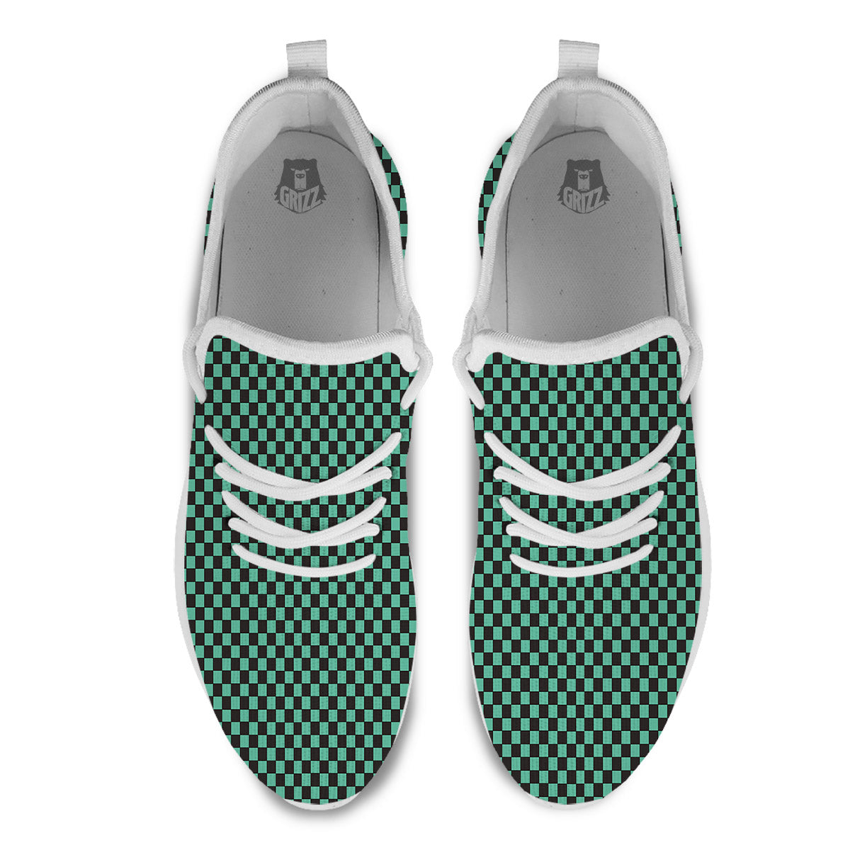 Tanjiro Print Pattern White Athletic Shoes-grizzshop