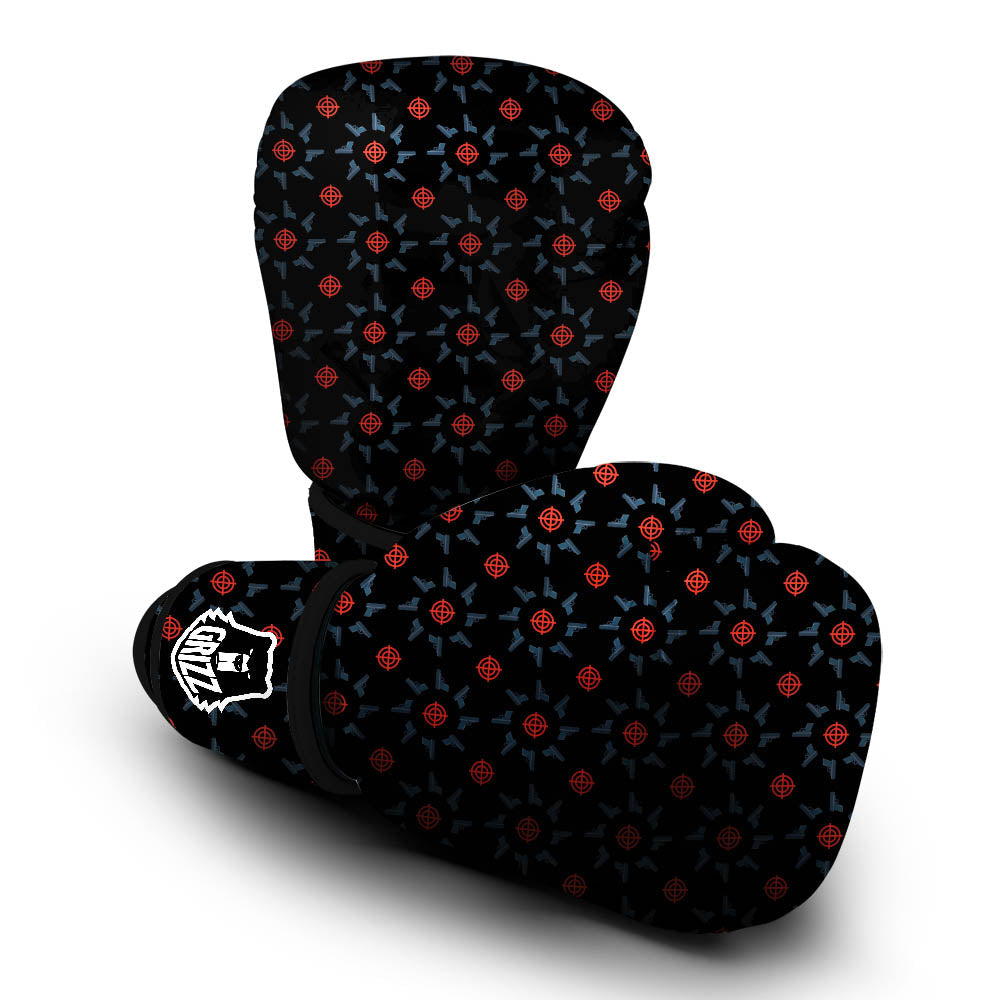 Target Bullseye Print Pattern Boxing Gloves-grizzshop