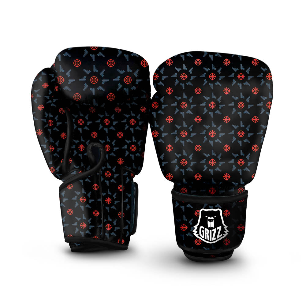 Target Bullseye Print Pattern Boxing Gloves-grizzshop