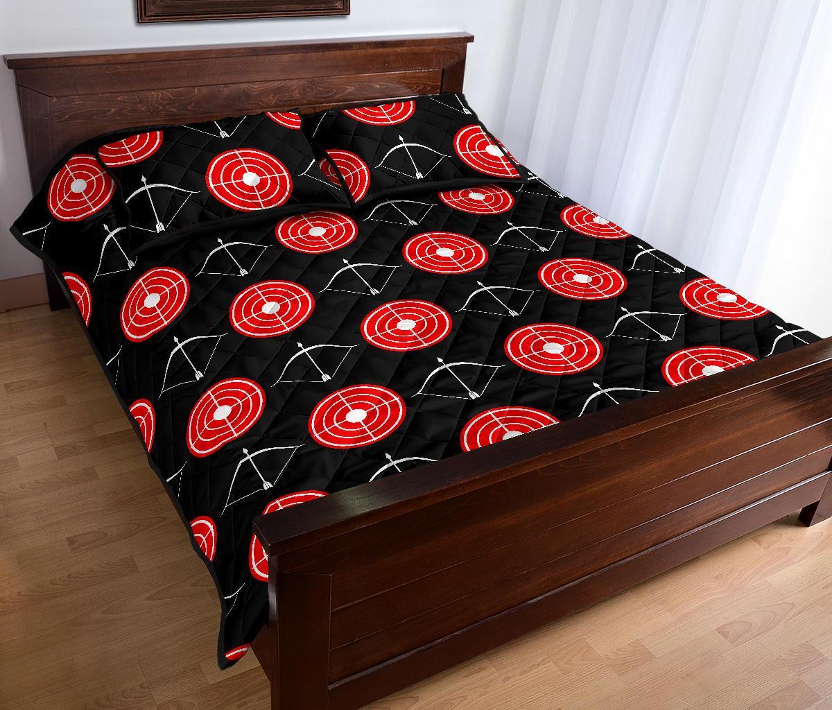 Targets Archery Pattern Print Bed Set Quilt-grizzshop