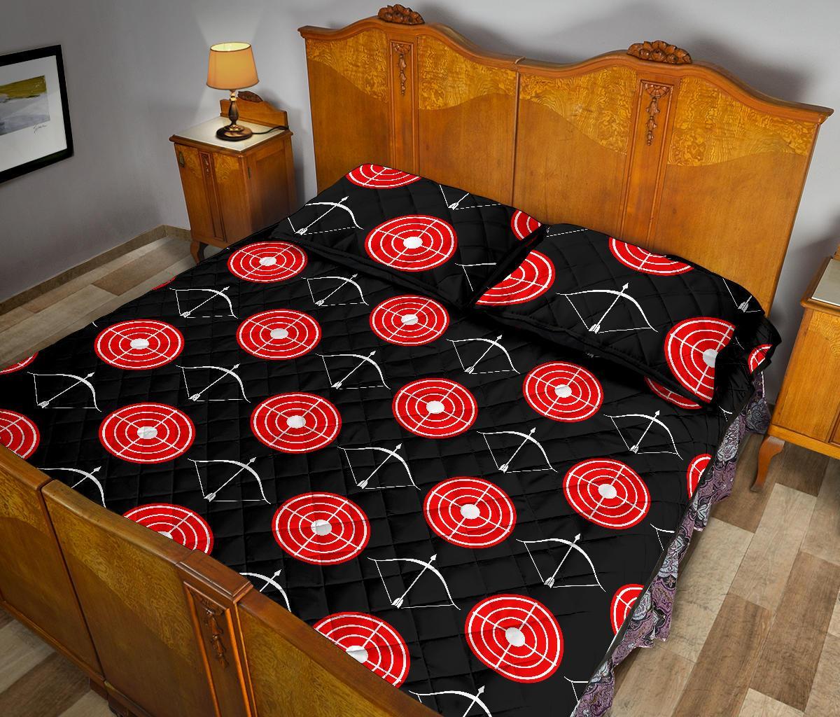 Targets Archery Pattern Print Bed Set Quilt-grizzshop