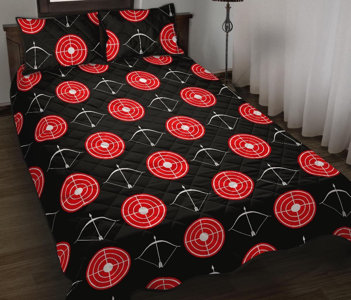 Targets Archery Pattern Print Bed Set Quilt-grizzshop