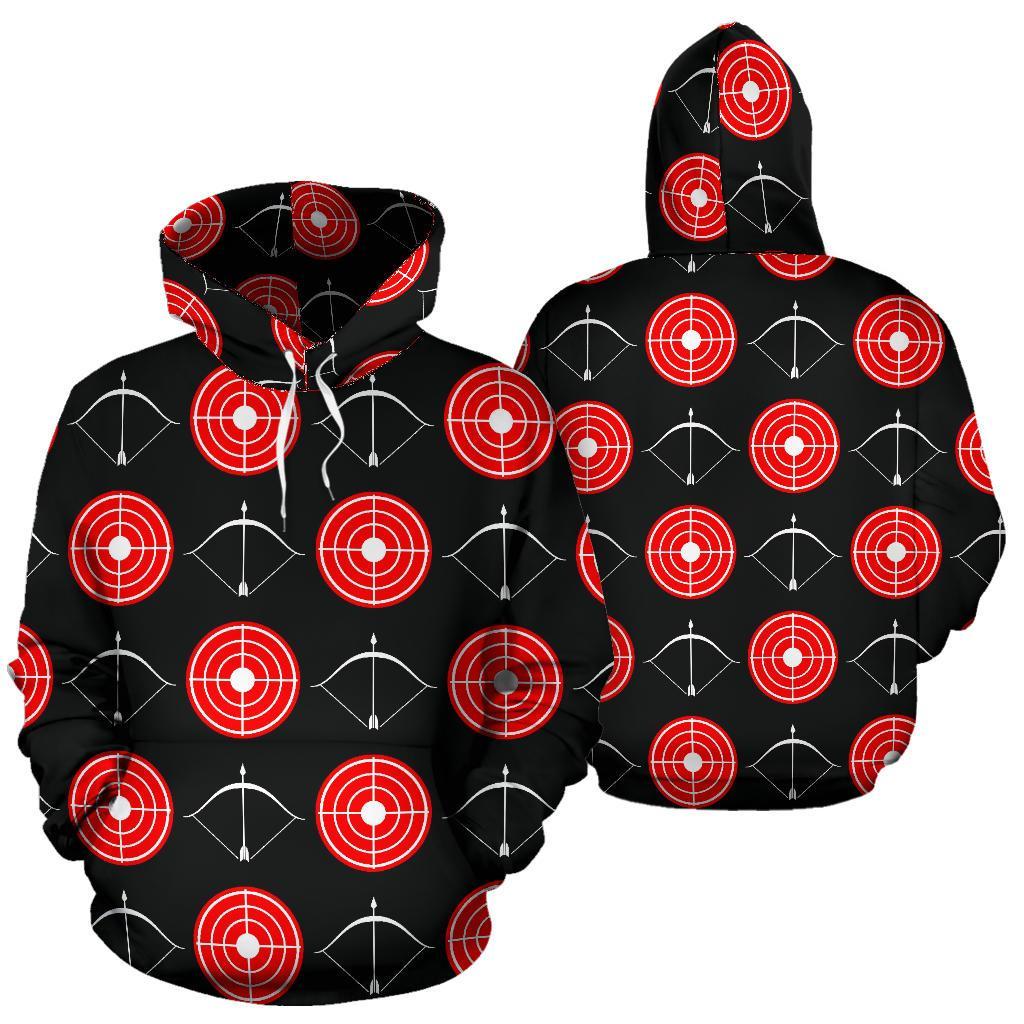Targets Archery Pattern Print Men Women Pullover Hoodie-grizzshop