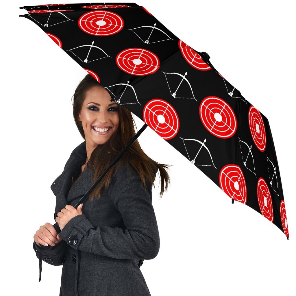 Targets Archery Pattern Print Automatic Foldable Umbrella-grizzshop
