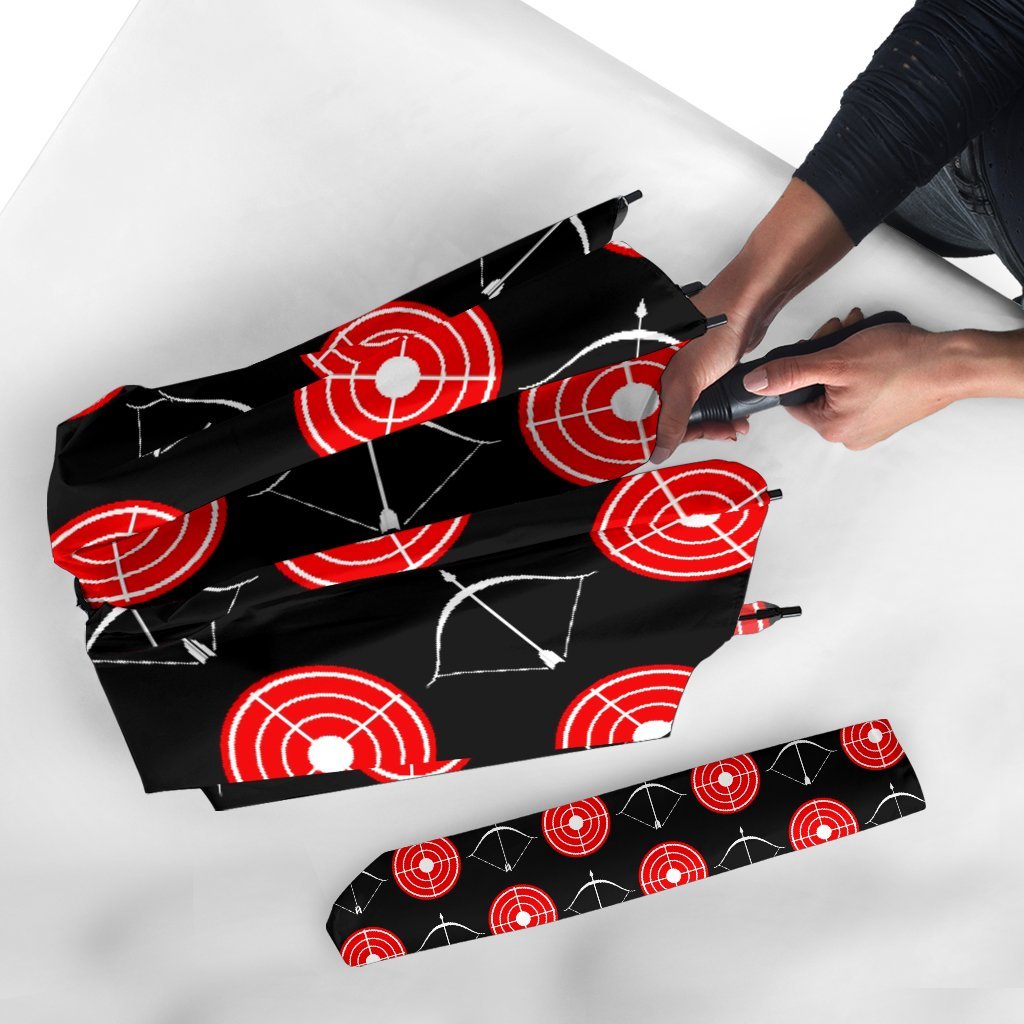 Targets Archery Pattern Print Automatic Foldable Umbrella-grizzshop