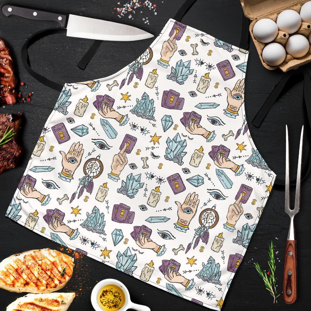 Tarot Pattern Print Men's Apron-grizzshop