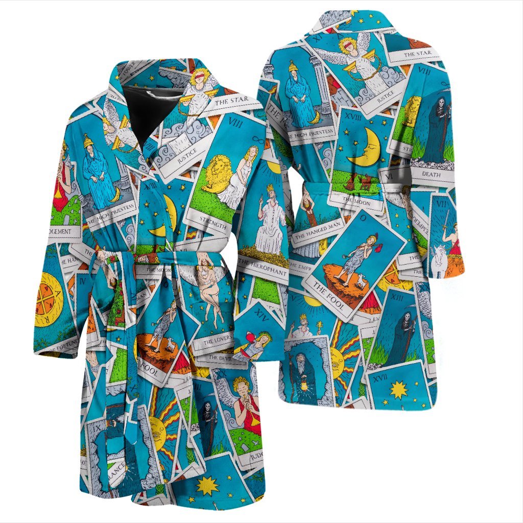 Tarot Print Pattern Men Long Robe-grizzshop
