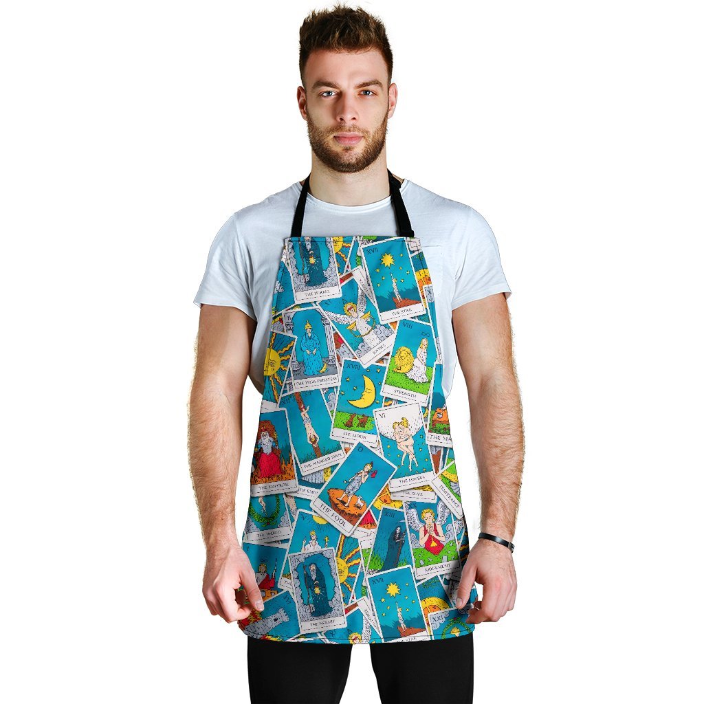 Tarot Print Pattern Men's Apron-grizzshop