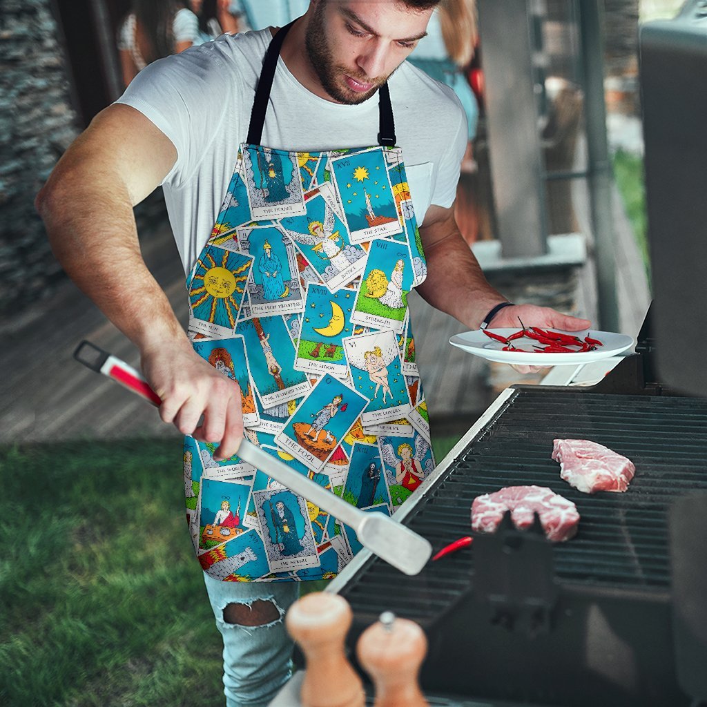 Tarot Print Pattern Men's Apron-grizzshop