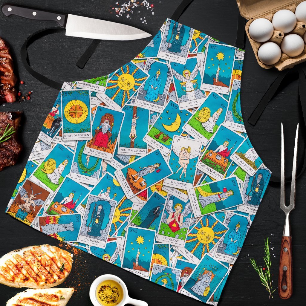 Tarot Print Pattern Men's Apron-grizzshop