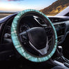 Tartan Aqua Blue Plaid Steering Wheel Cover-grizzshop