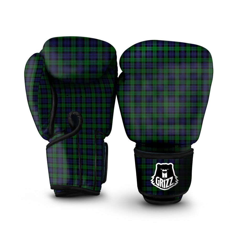 Tartan Black Watch Print Pattern Boxing Gloves-grizzshop