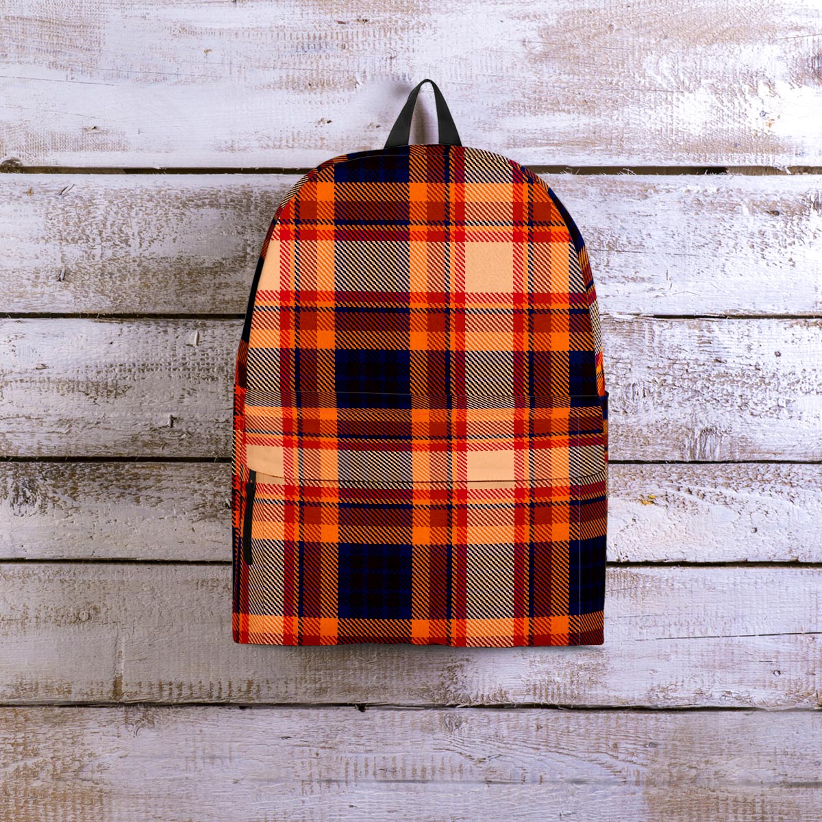 Tartan Brown Plaid Backpack-grizzshop