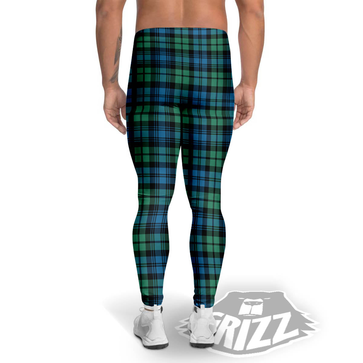 Tartan Clan Campbell Print Pattern Men's Leggings-grizzshop