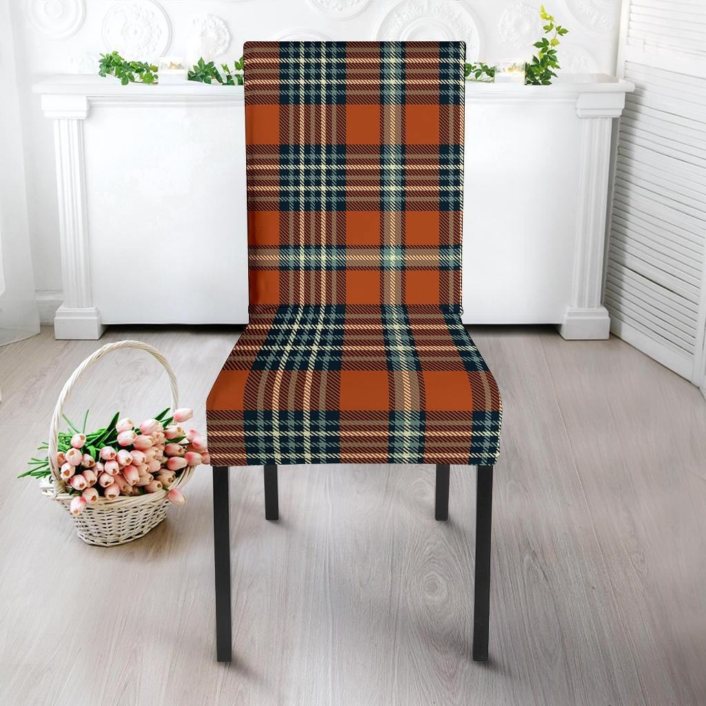 Tartan Orange Plaid Chair Cover-grizzshop