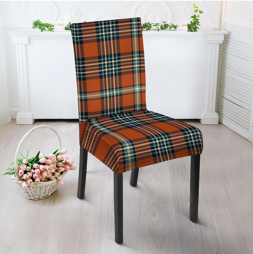 Tartan Orange Plaid Chair Cover-grizzshop