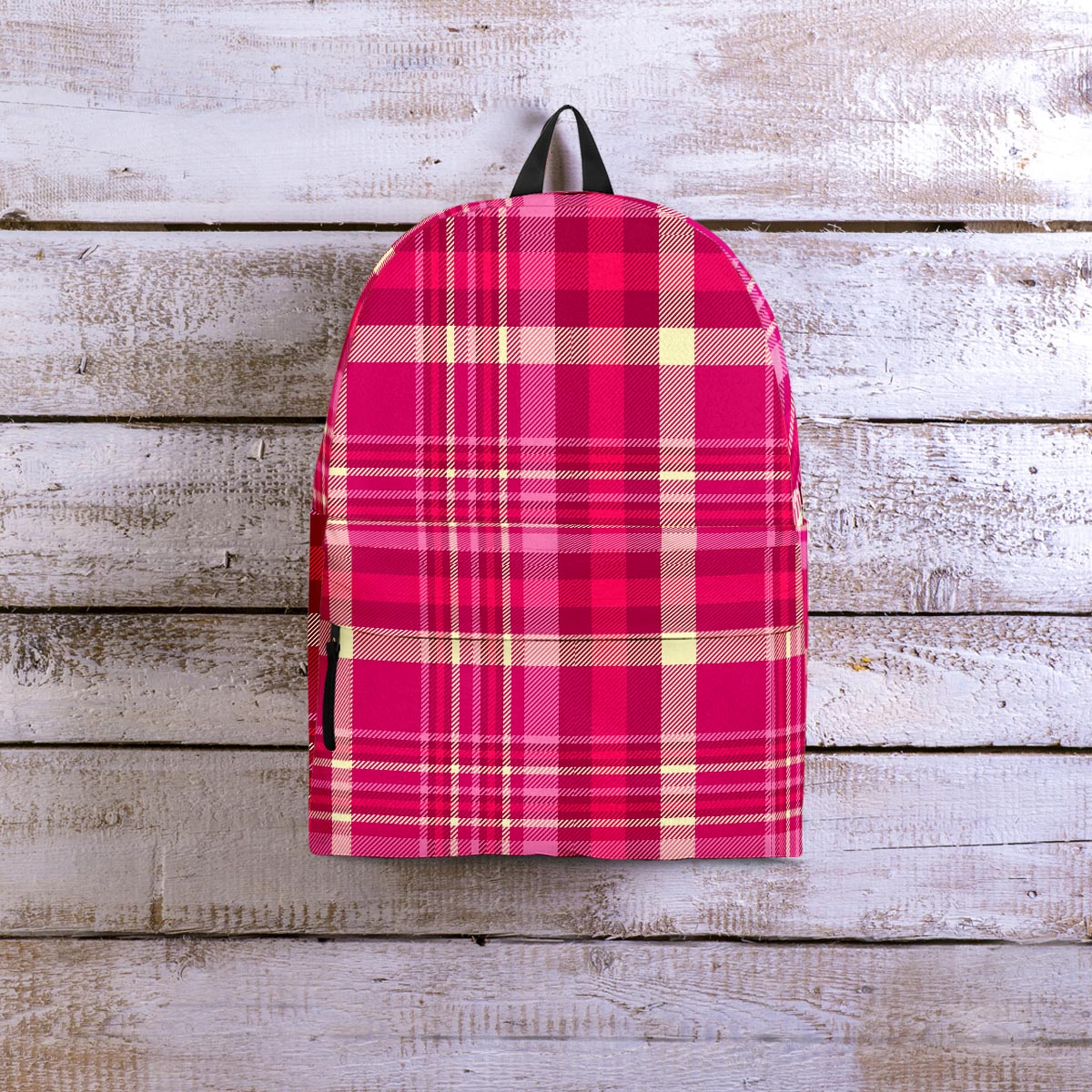 Tartan Pink Plaid Backpack-grizzshop