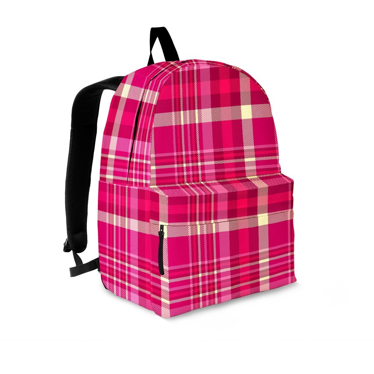 Tartan Pink Plaid Backpack-grizzshop