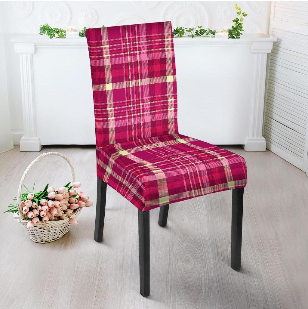 Tartan Pink Plaid Chair Cover-grizzshop