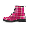 Tartan Pink Plaid Men's Boots-grizzshop
